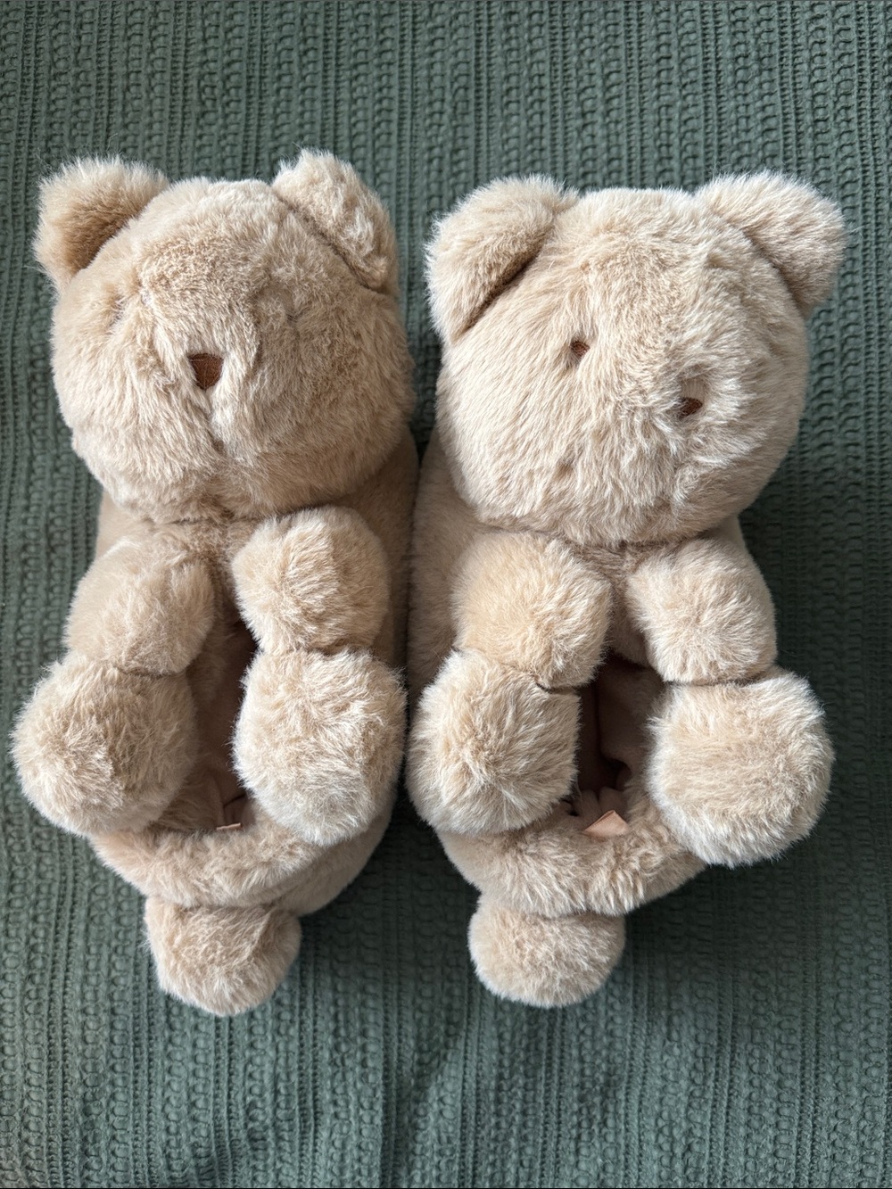 GAP Kids Plush Bear Kids Slippers - Cream - Soft Cozy Footwear